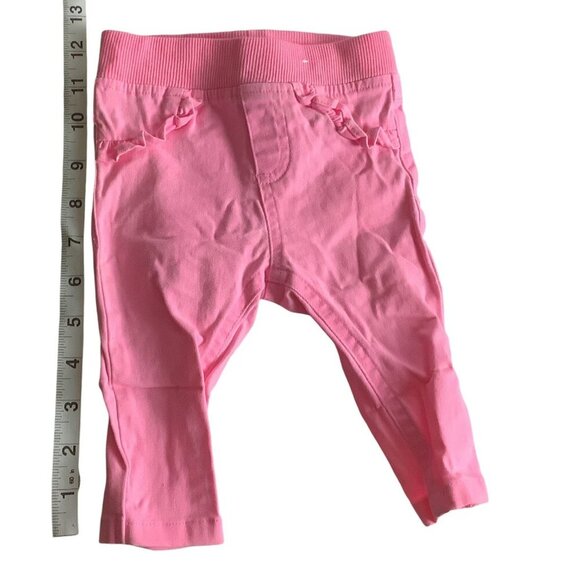 Garanimals Baby Girl Pink Ruffled Pants Size 3-6M Elastic Waist Cotton Blend - Picture 8 of 11